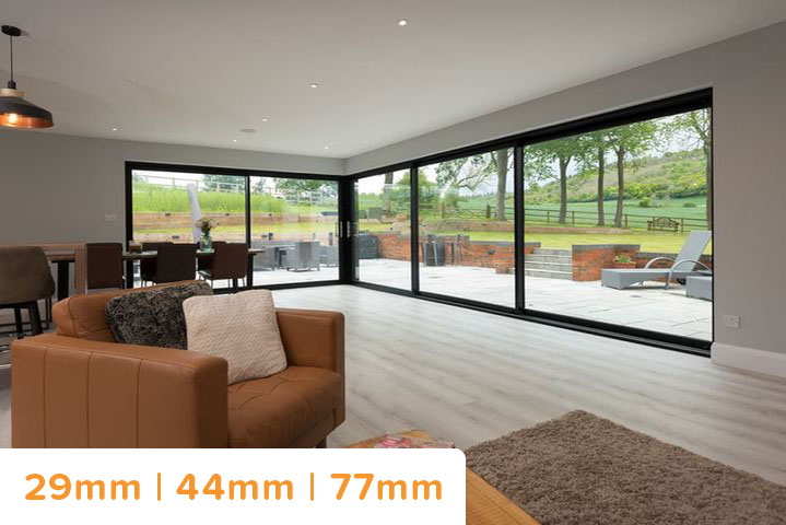 Manufactured from premium grade aluminium with sightlines of 29mm 44mm or 77mm