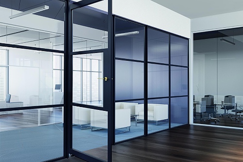sliding door glass partition wall